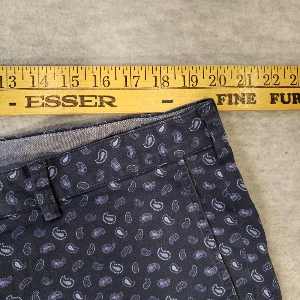 Brooks Brothers‎ Bermuda Shorts Mens W40 Navy Paisley Cotton Stretch Chino Golf